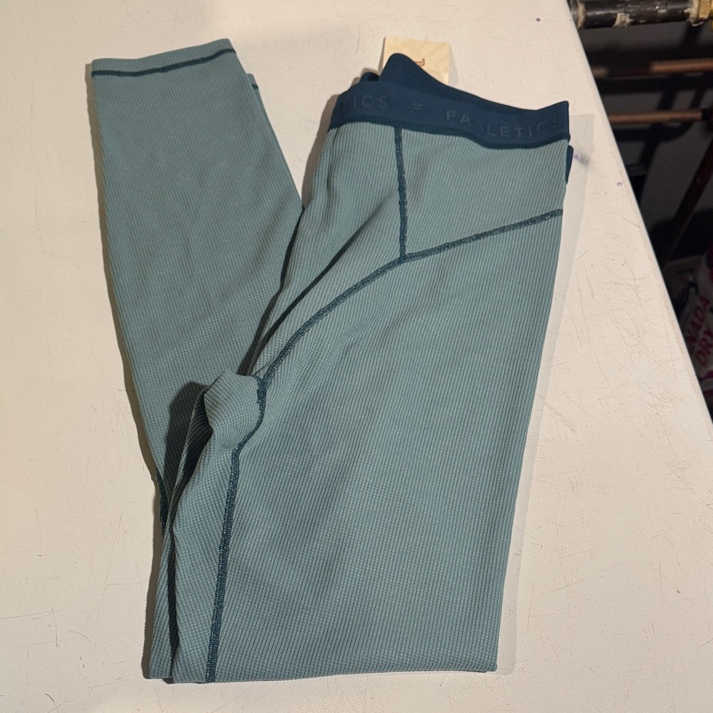 Fabletics Teal Performance Leggings